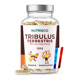 Nutri&Co Tribulus Terrestris - Extrait 100% Naturel concentré 10:1 - 120 gélules Vegan