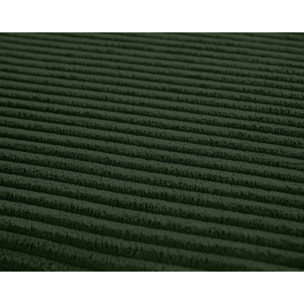 Cezanne - canapé d'angle réversible - 4 places - convertible avec coffre - en velours côtelé - Vert