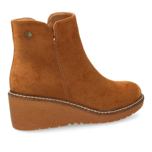 Botín de cuña estampado liso