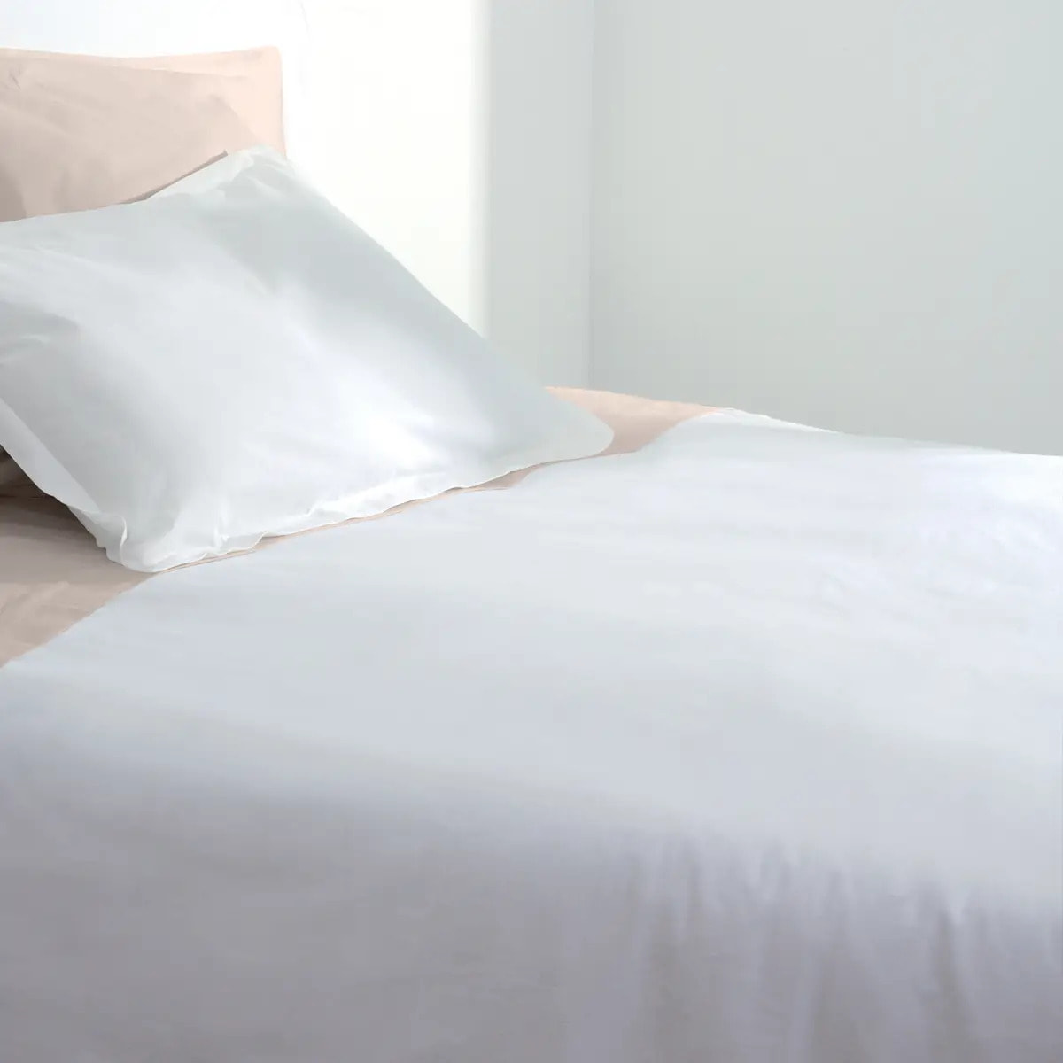 Housse de couette "Carina" en coton blanc 140x200cm