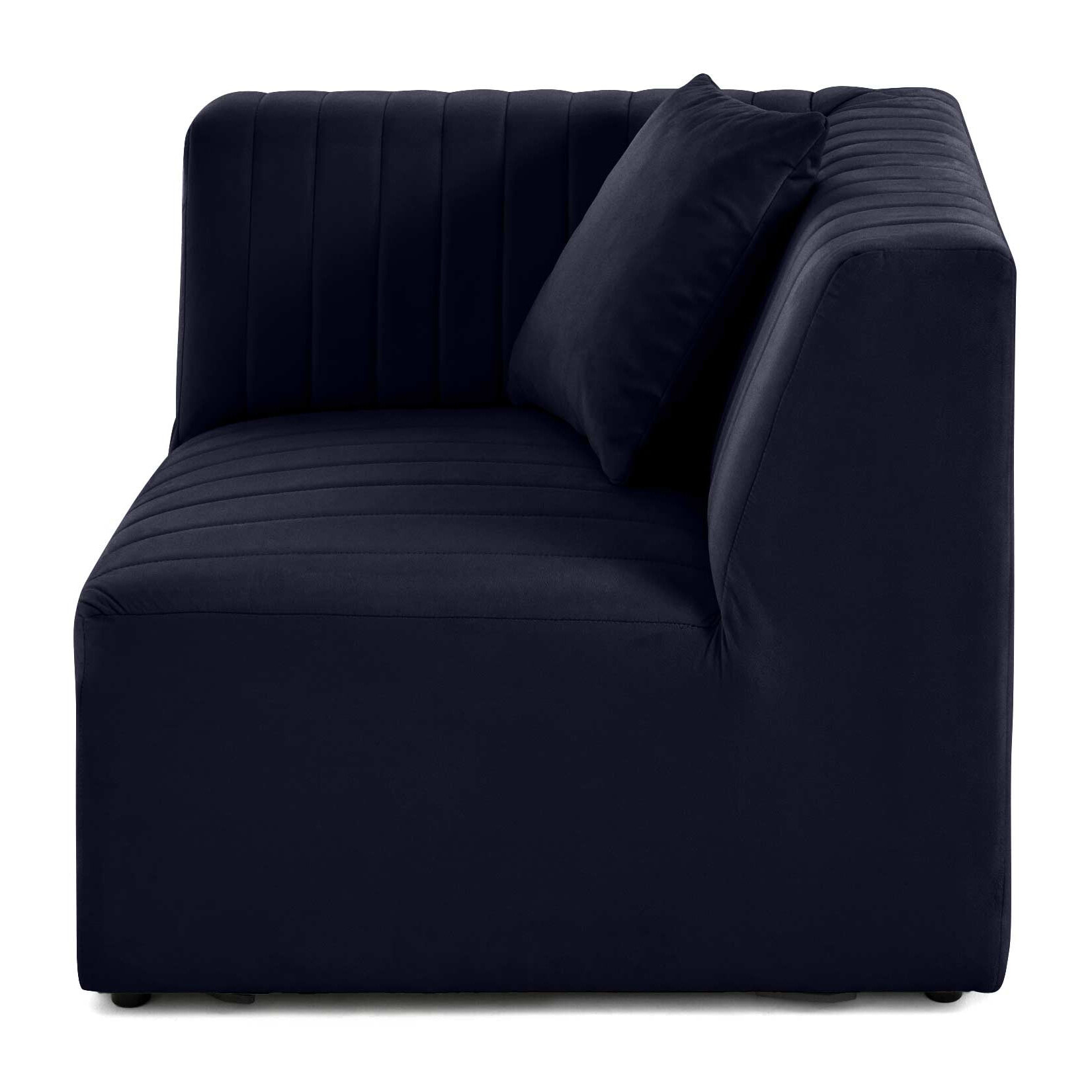 Nova - module d'assise d'angle réversible - en velours - Bleu marine