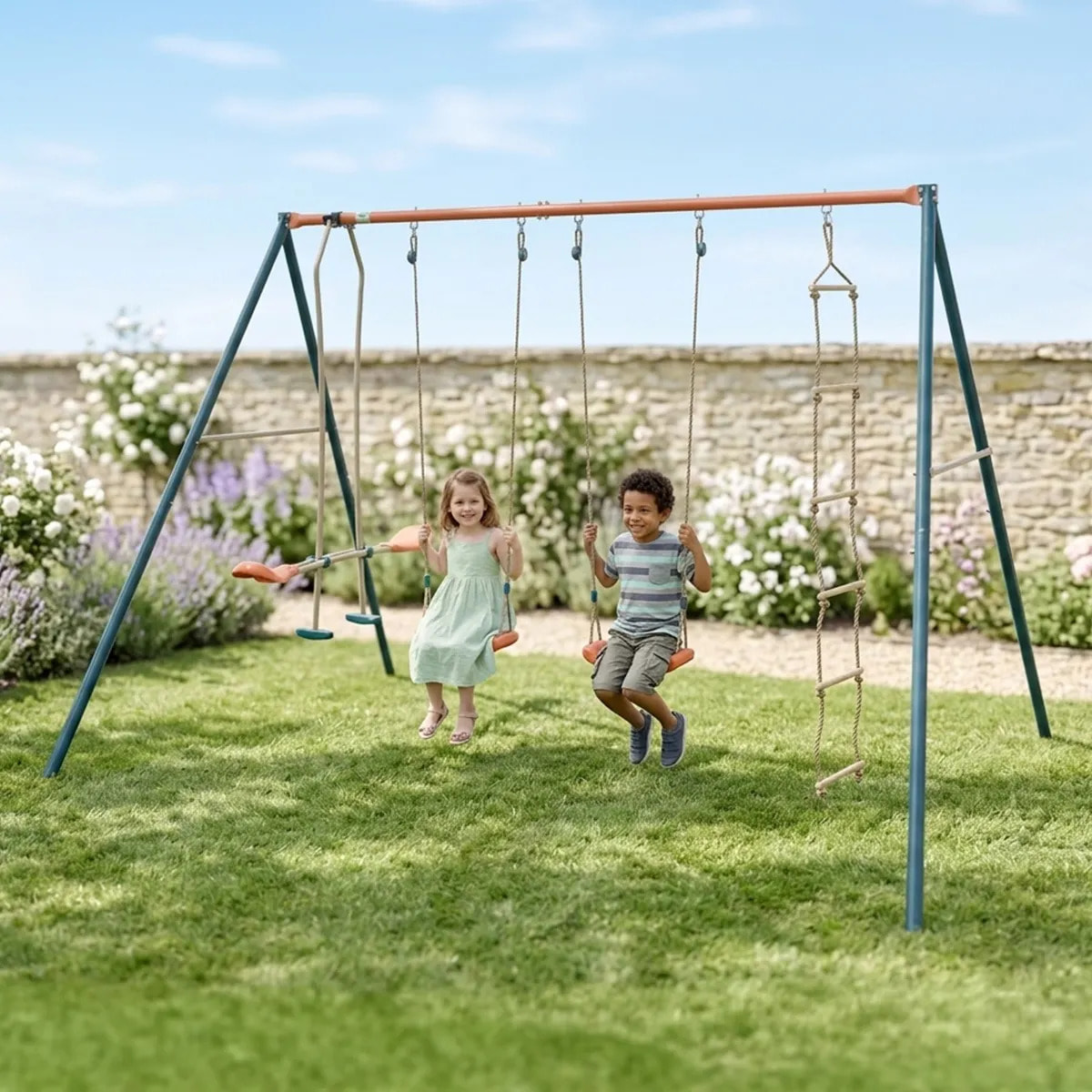 Portique métal 2,20 m Axion MAHO - 5 Enfants