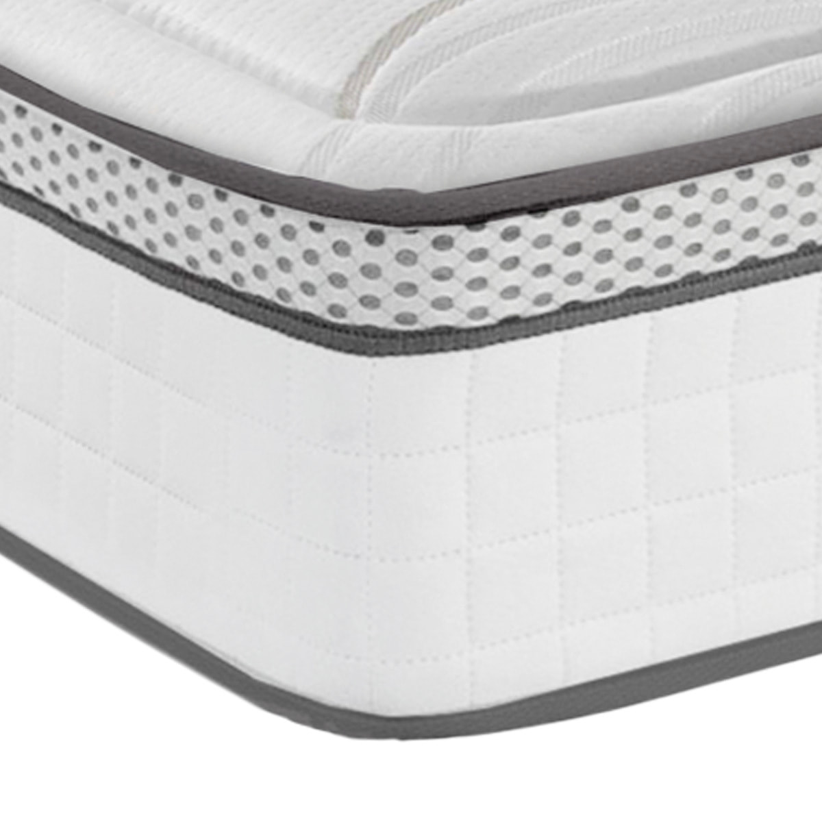 Matelas Hybride Reina 2.0, soutien ferme, 26 cm, mémoire de forme et ressorts ensachés