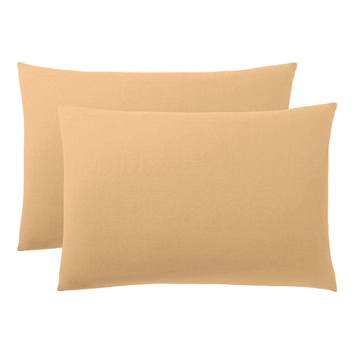 Lot de 2 taies d'oreiller / 100% coton 57 fils/cm²  -  Taupe