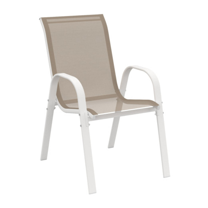 Chaises de jardin empilables textilène