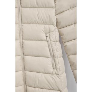 Abrigo Suzette ultralight beige con parche Rigby Go