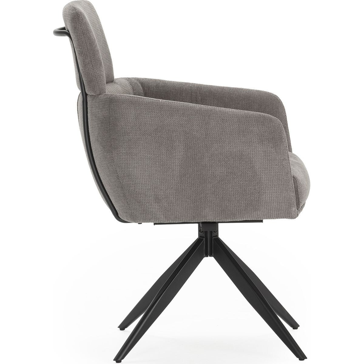 Lot de 2 fauteuils pivotants en tissu - ALVAR