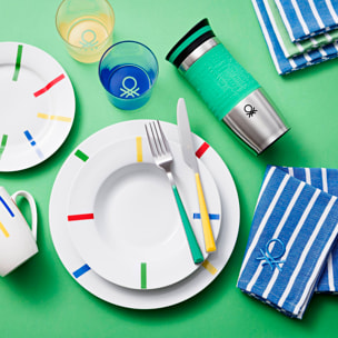 Set textil de cocina de 12 piezas 100% algodón, 4 paños 50x50cm + 8 servilletas, reutilizables y absorbentes, color azul