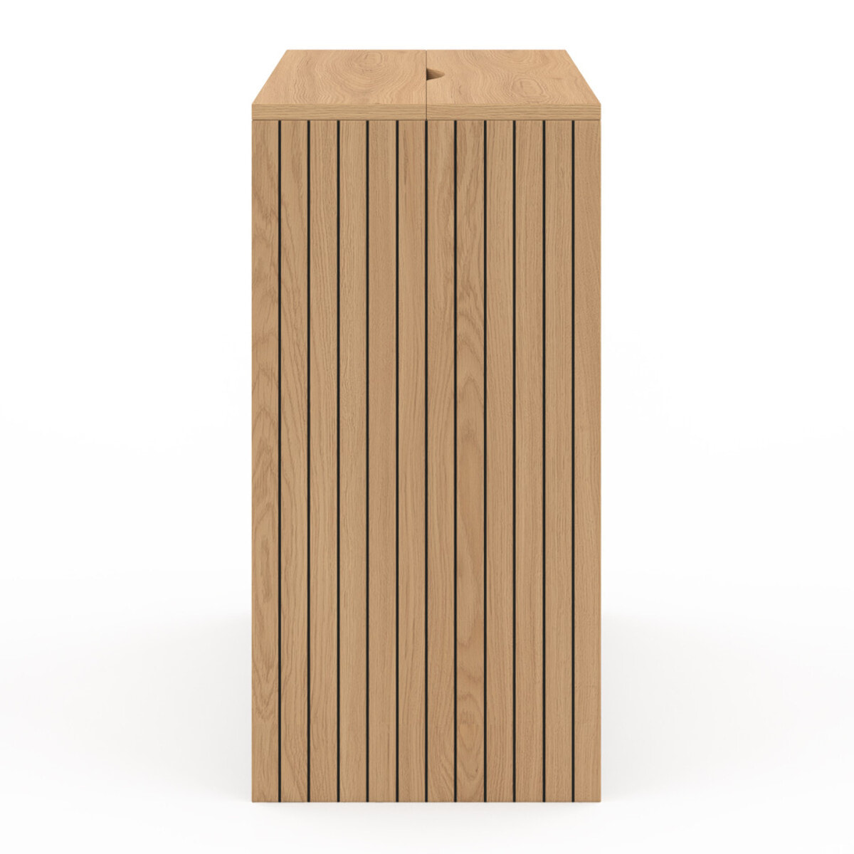 Table d'appoint mini bar Faustine bois et lattes