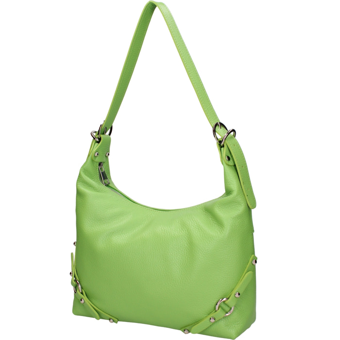 Borsa a spalla da donna In Vera pelle Made in Italy 30x30x9 cm