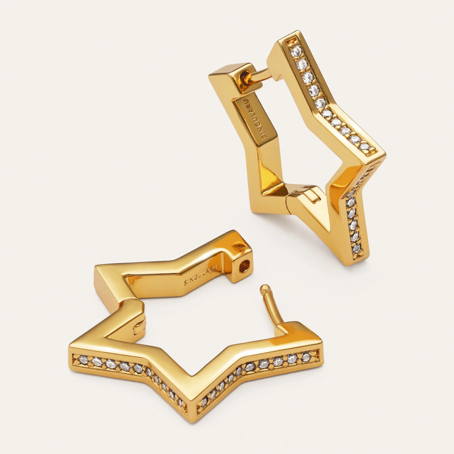 Pendientes Superstar Sparks Baño Oro