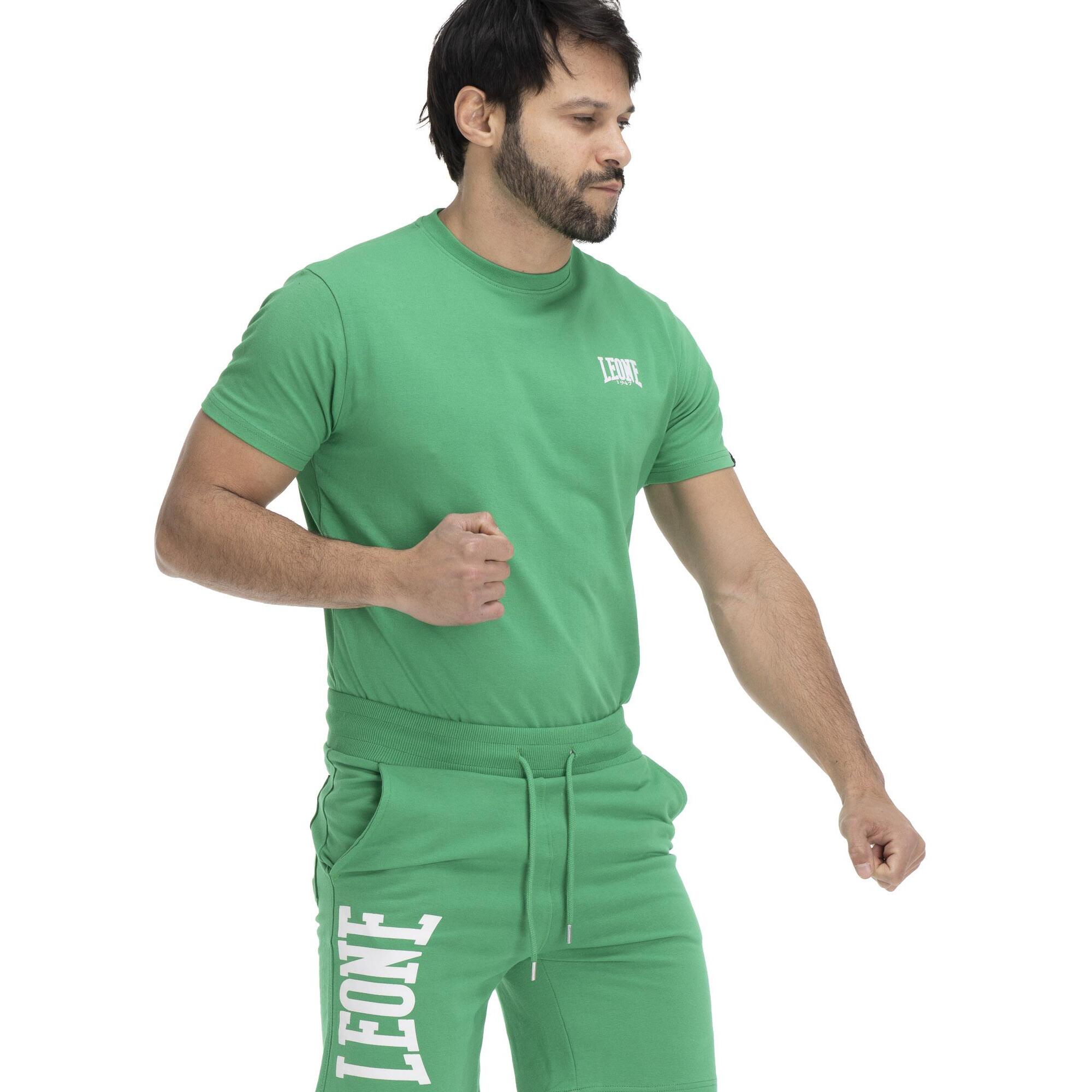 Pantalón corto de hombre con gran logo Leone Basic