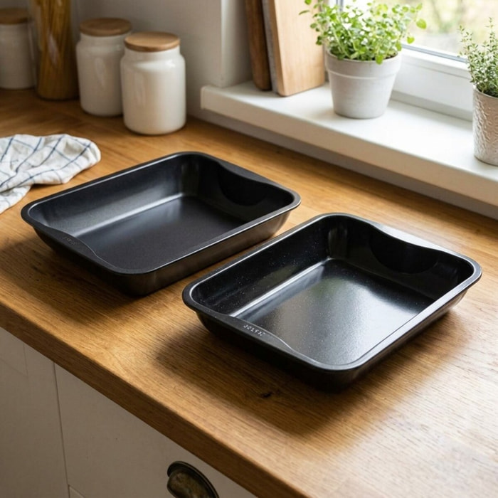 Lot de 2 plats à four XXL rectangles 40 x 24 cm Zenker Special Cooking