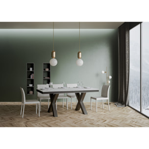 Mesa extensible 90x180/440 cm Traffic Evolution Fresno Blanco estructura Antracita