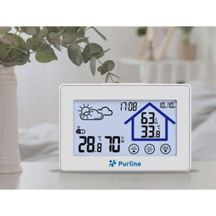 Station météo tactile avec hygromètre et capteur extérieur
