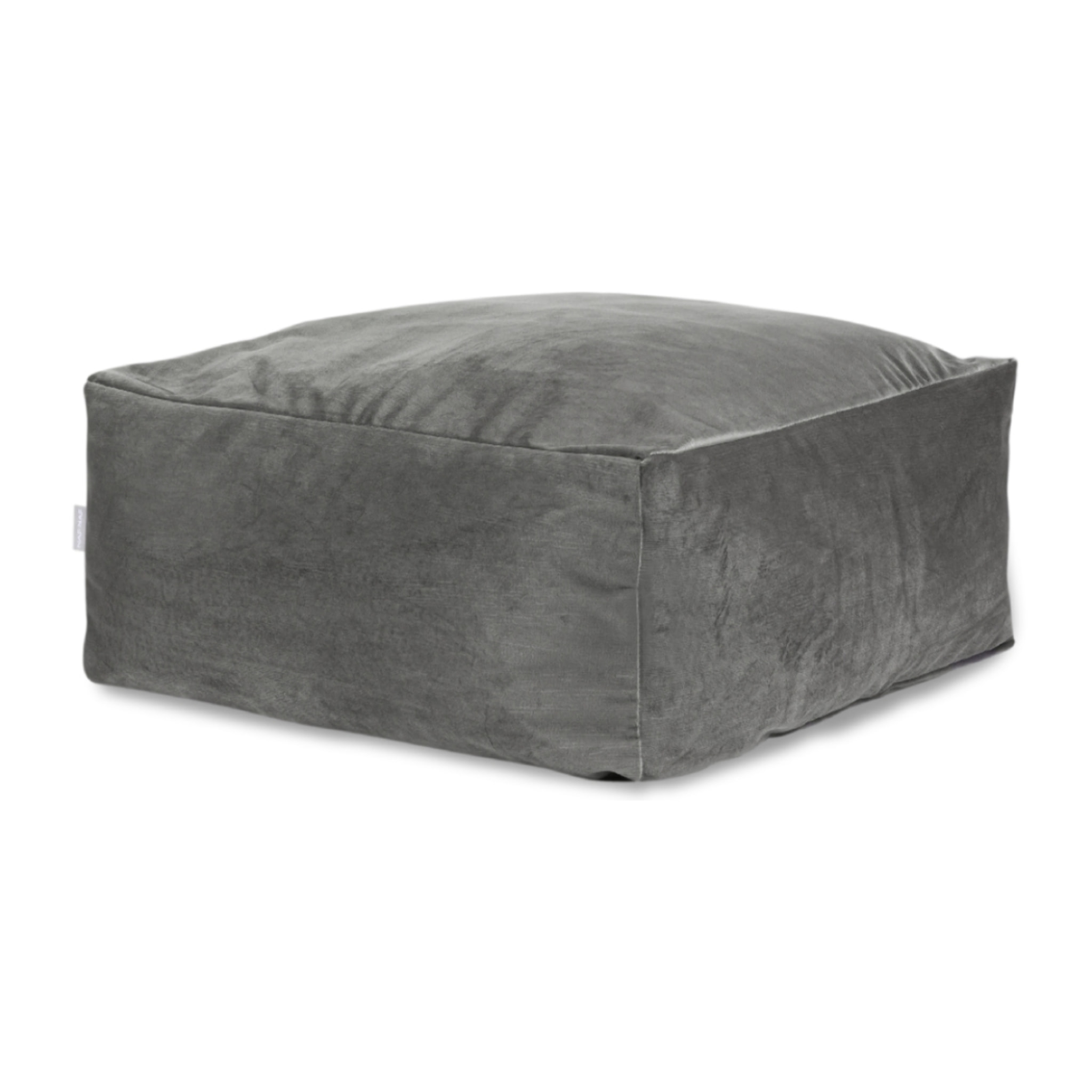 Pouf amovible en velours CORSO 50x50x25 cm gris