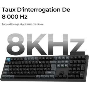 Clavier gamer sans fil KEYCHRON Q6 Ultra 8K Swappable RGB Backlight