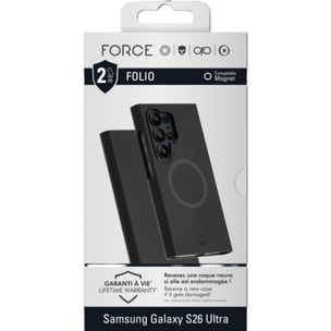 Coque FORCE CASE étui Magnet s26 ultra noir