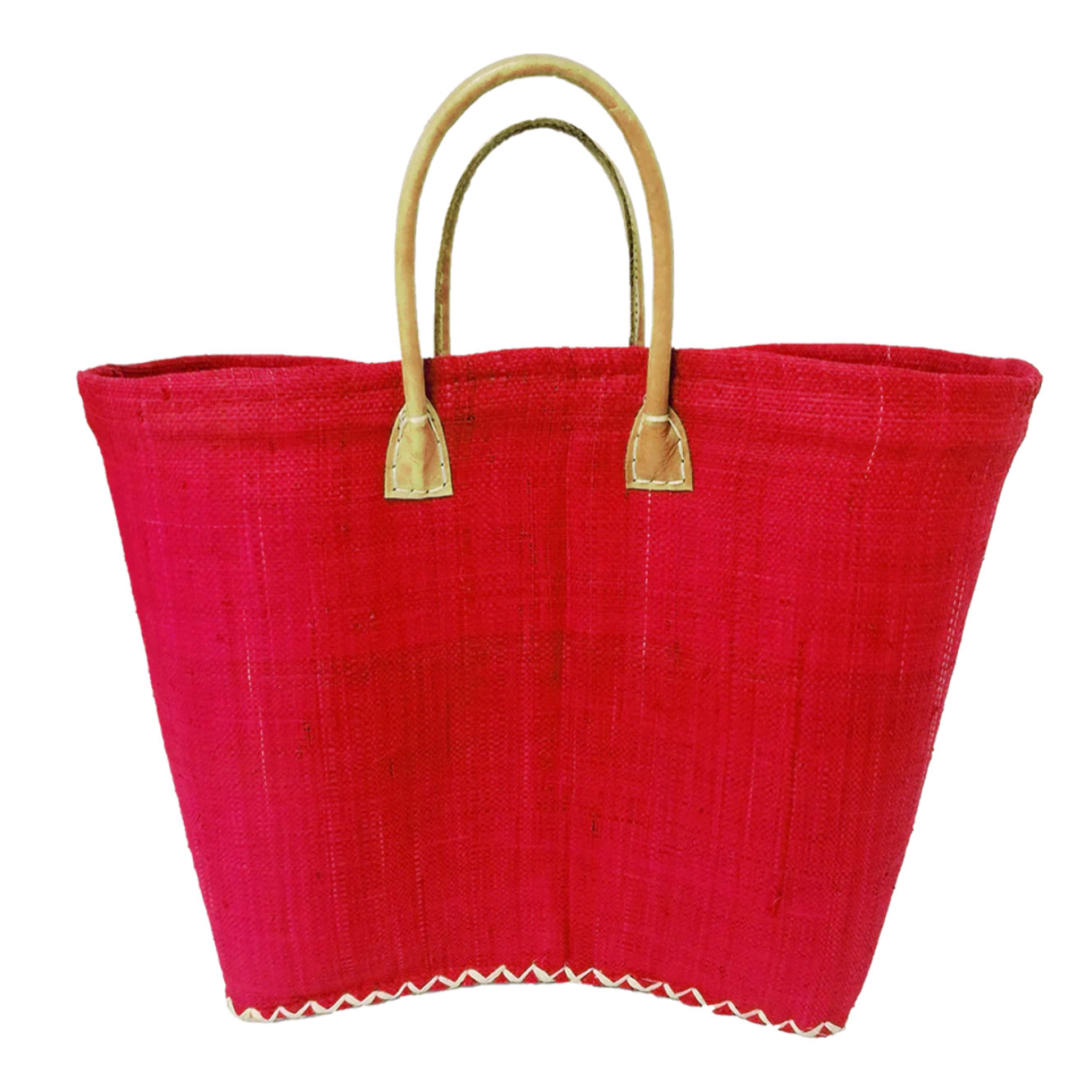 Panier artisanal de Madagascar - Bélo Uni GM Rouge