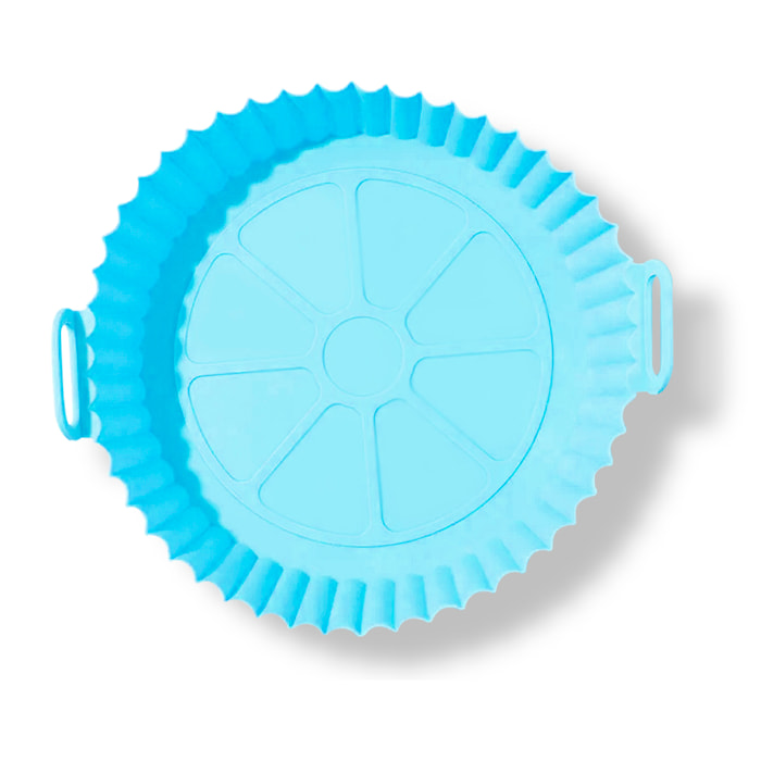 Stampo in silicone con speciali manici per friggitrice ad aria. 20x17x5 cm. Commestibile.