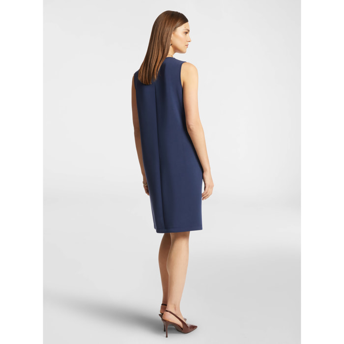 Elena Mirò - Abito in tessuto scuba leggero - Blu