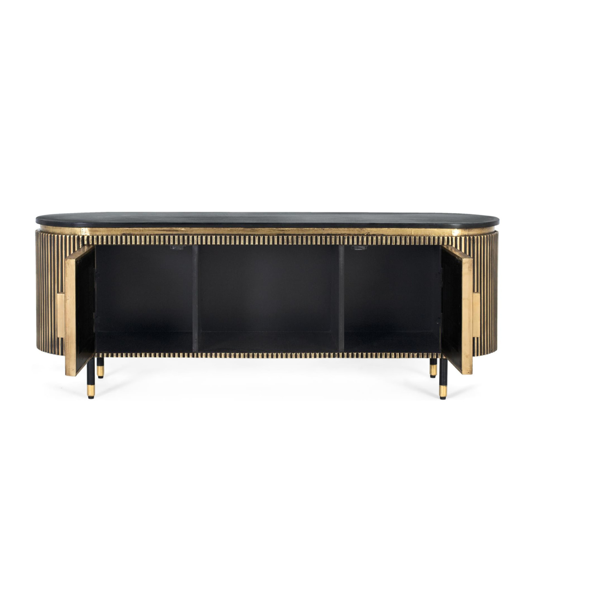 Mueble TV de Madera de Mango 150 Cm Estilo Clásico Moderno