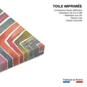 Tableau abstrait rayures ii  Toile imprimée