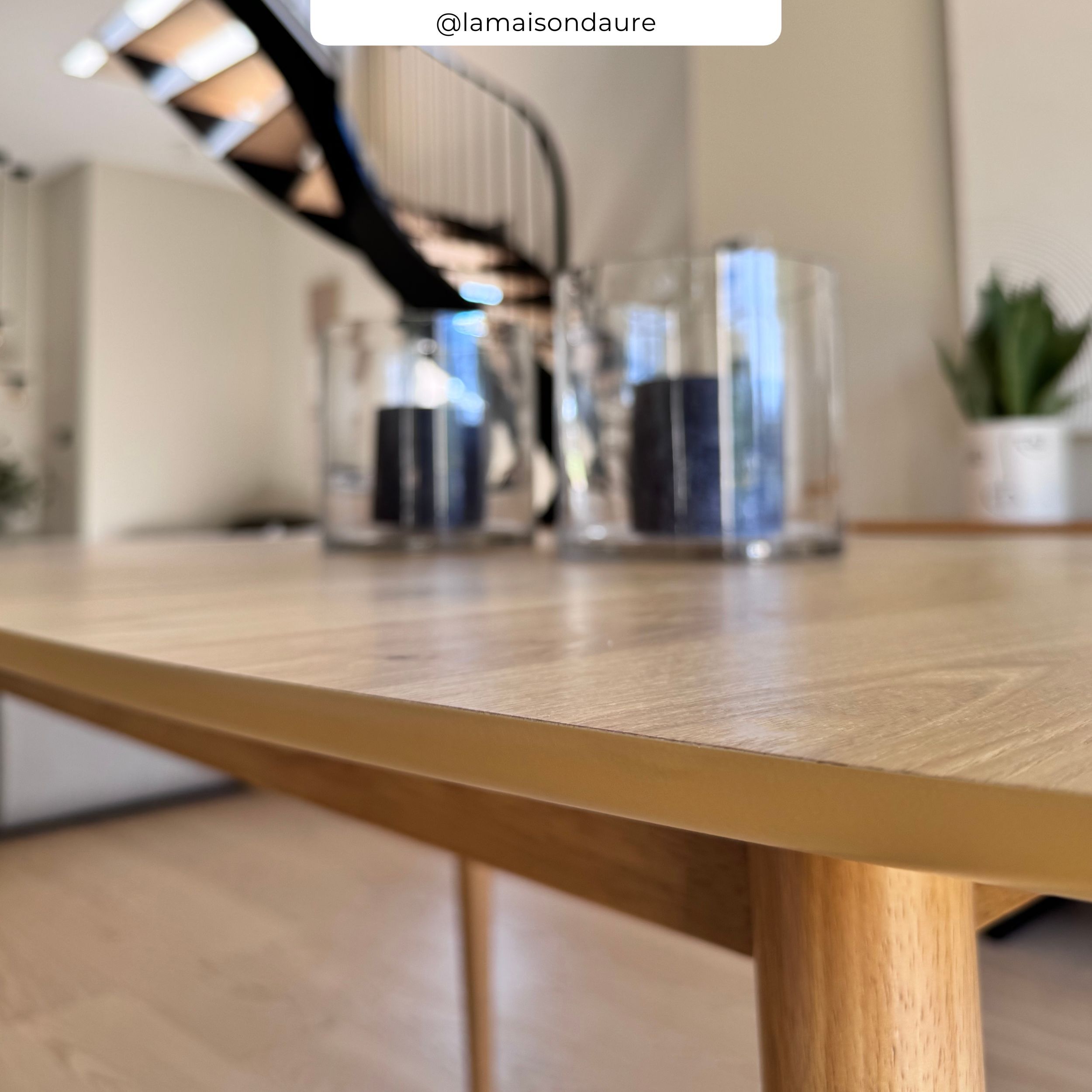 Table ovale 6/8 personnes extensible en bois clair 170/200 cm - Eddy