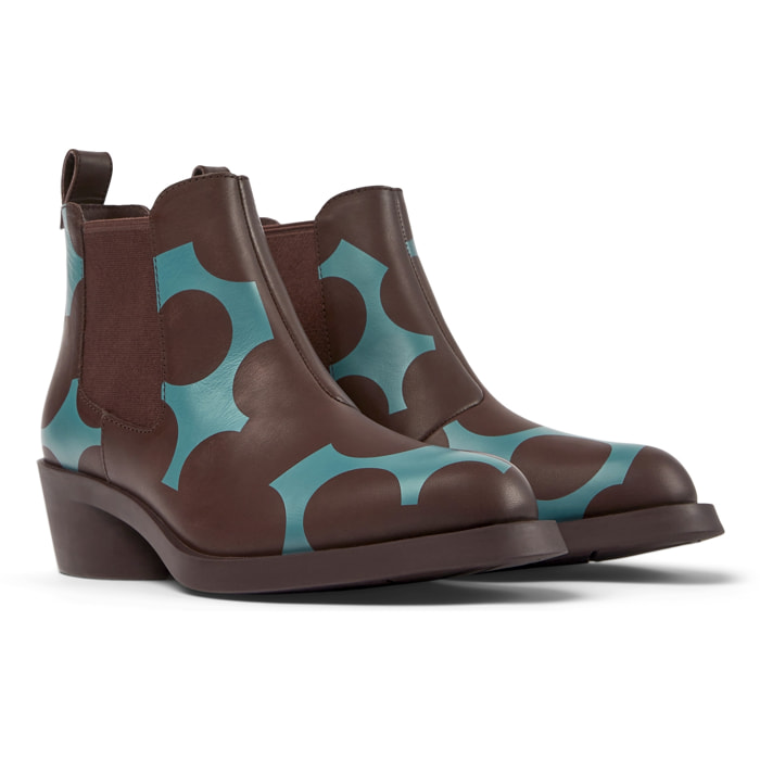 Botines - CAMPER Bonnie Twins - Multicolor - Cuero liso