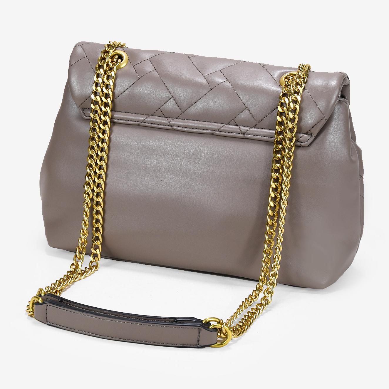 Bolso de hombro taupe