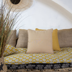 Coussin en lin camel 40cm NYL