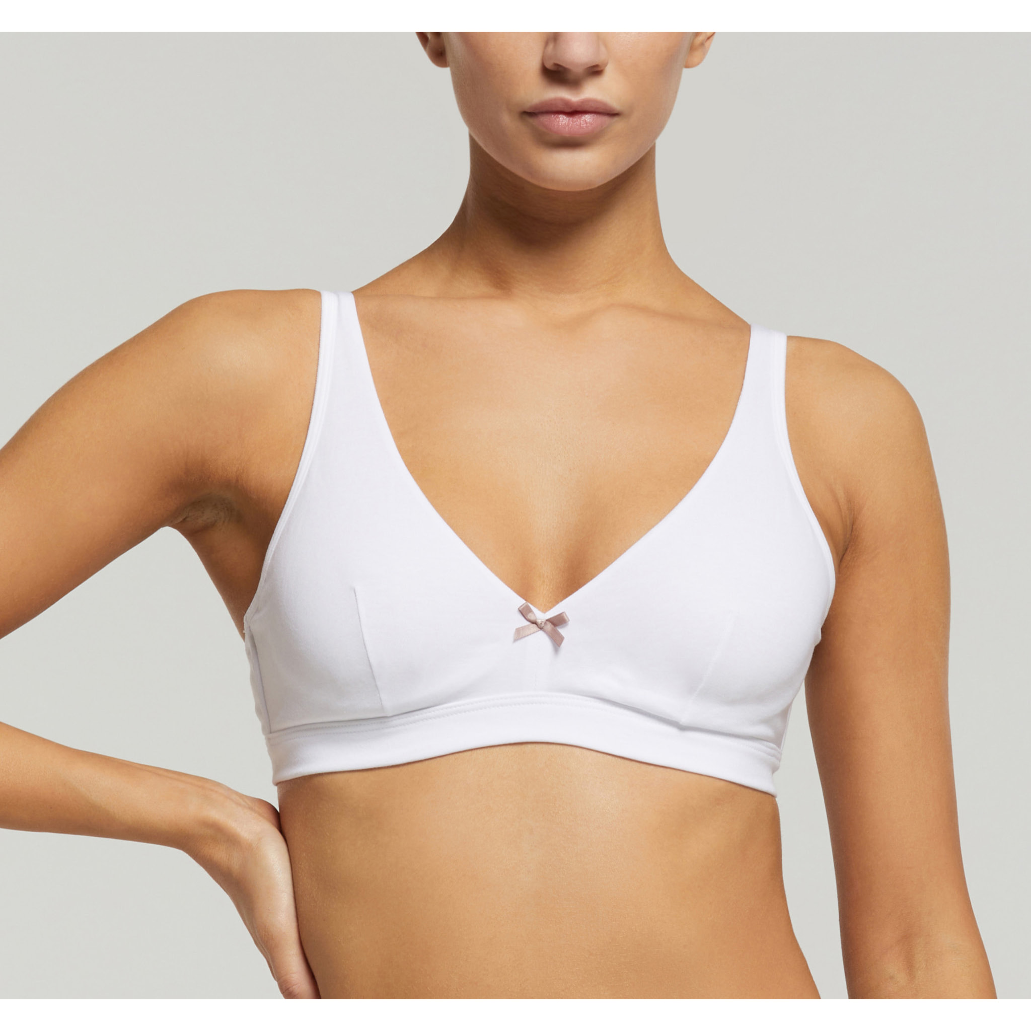 Reggiseno ferretto cotone con fiocco