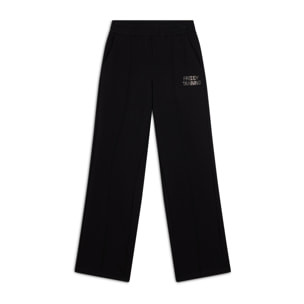 Pantalone donna comfort fit in felpa con impuntura centrale