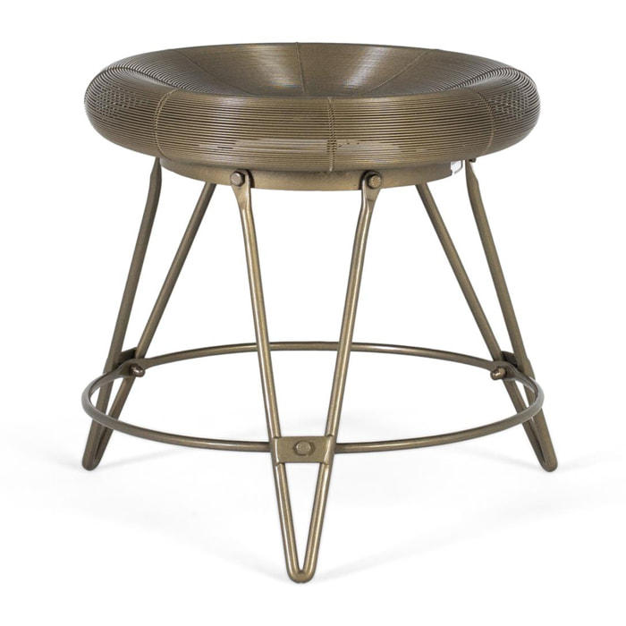 Taburete de Bronce Envejecido 52 Cm Estilo Industrial Moderno