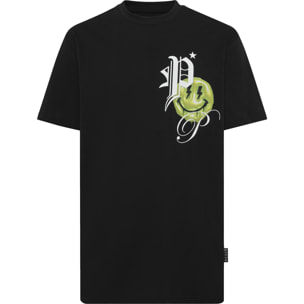 PHILIPP PLEIN Camiseta de cuello redondo y manga corta SMILE