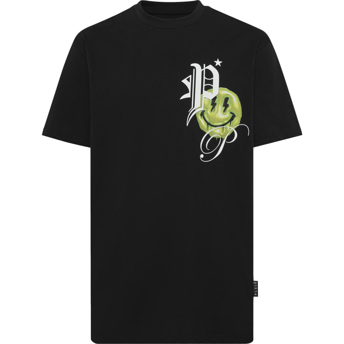 PHILIPP PLEIN Camiseta de cuello redondo y manga corta SMILE