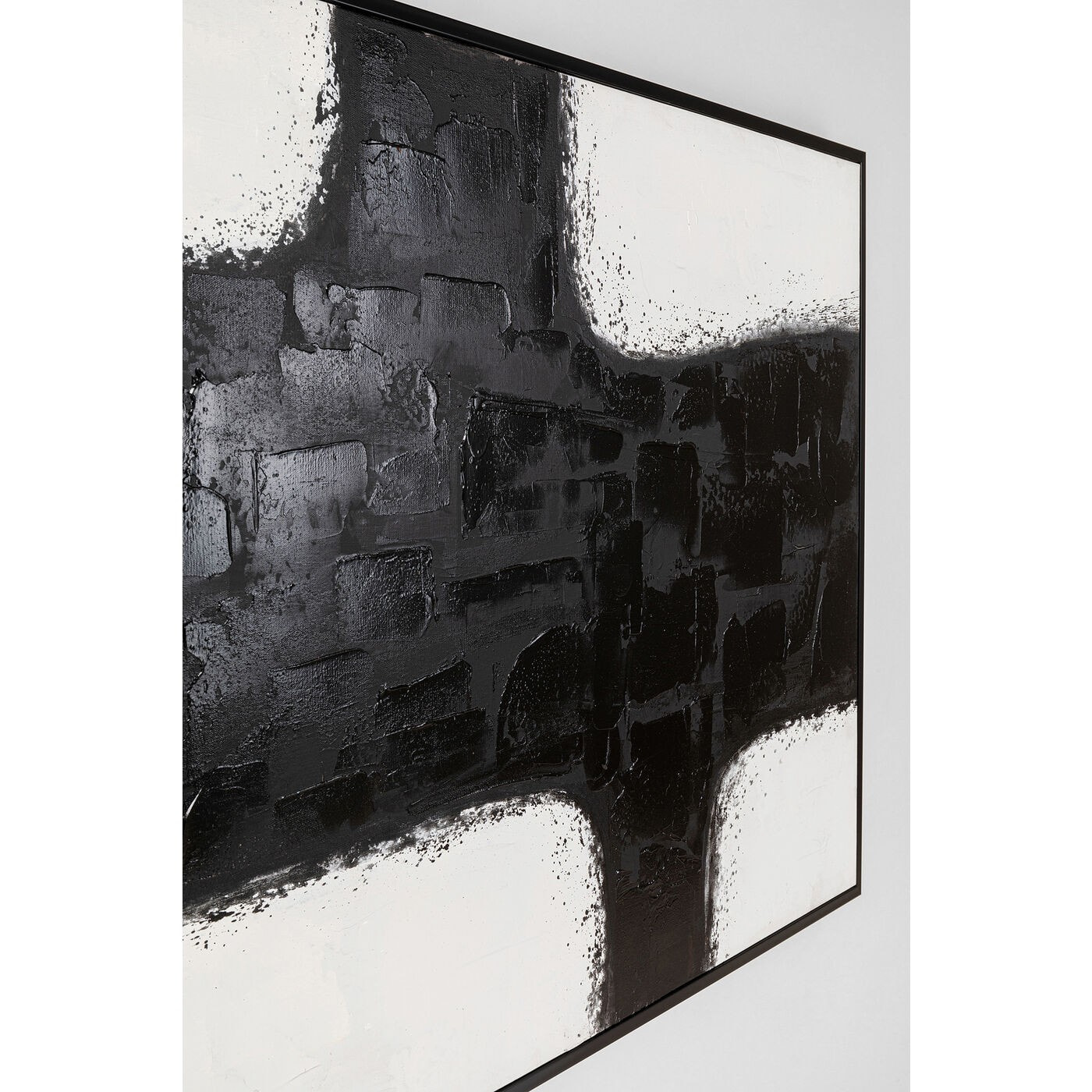 Peinture Crossroads 120x90cm noire et blanche Kare Design