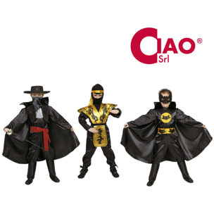 Costume Carnevale 3 In 1 Eroi Action Ninja Bandito Supereroe Bambino