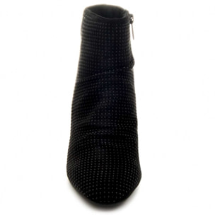 Botín De Tacón - Negro - Altura: 8 Cm