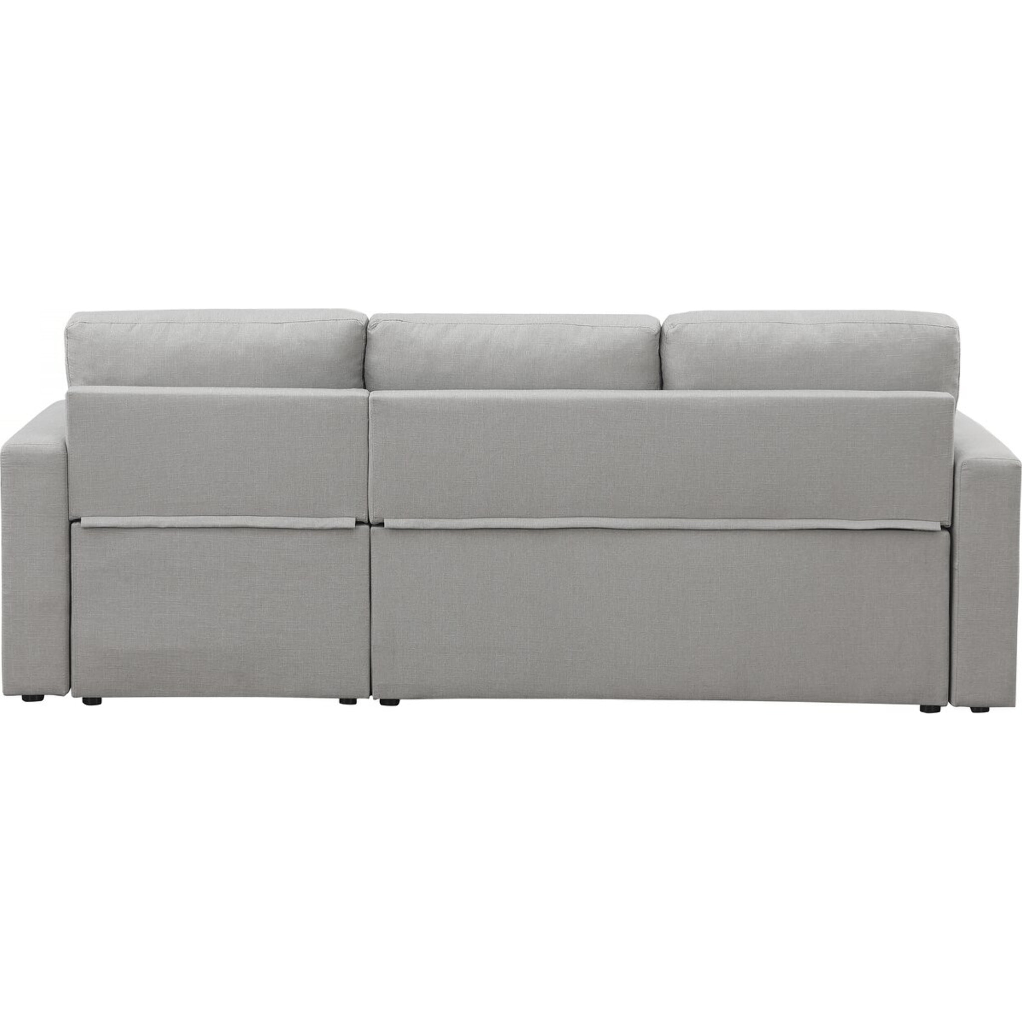 Canapé d'angle convertible/ réversible avec coffre "Alain" - 3 places - Gris clair