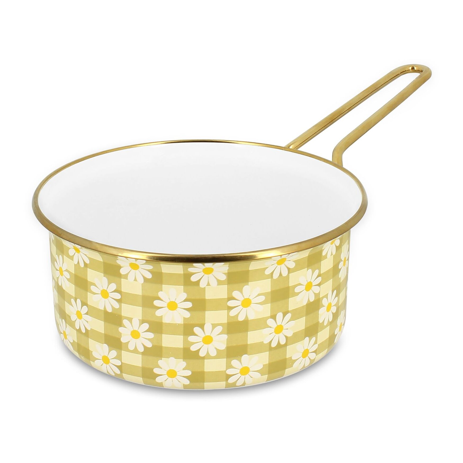 Casserole 18cm en acier émaillé avec motif margherite - tous feux DAISY