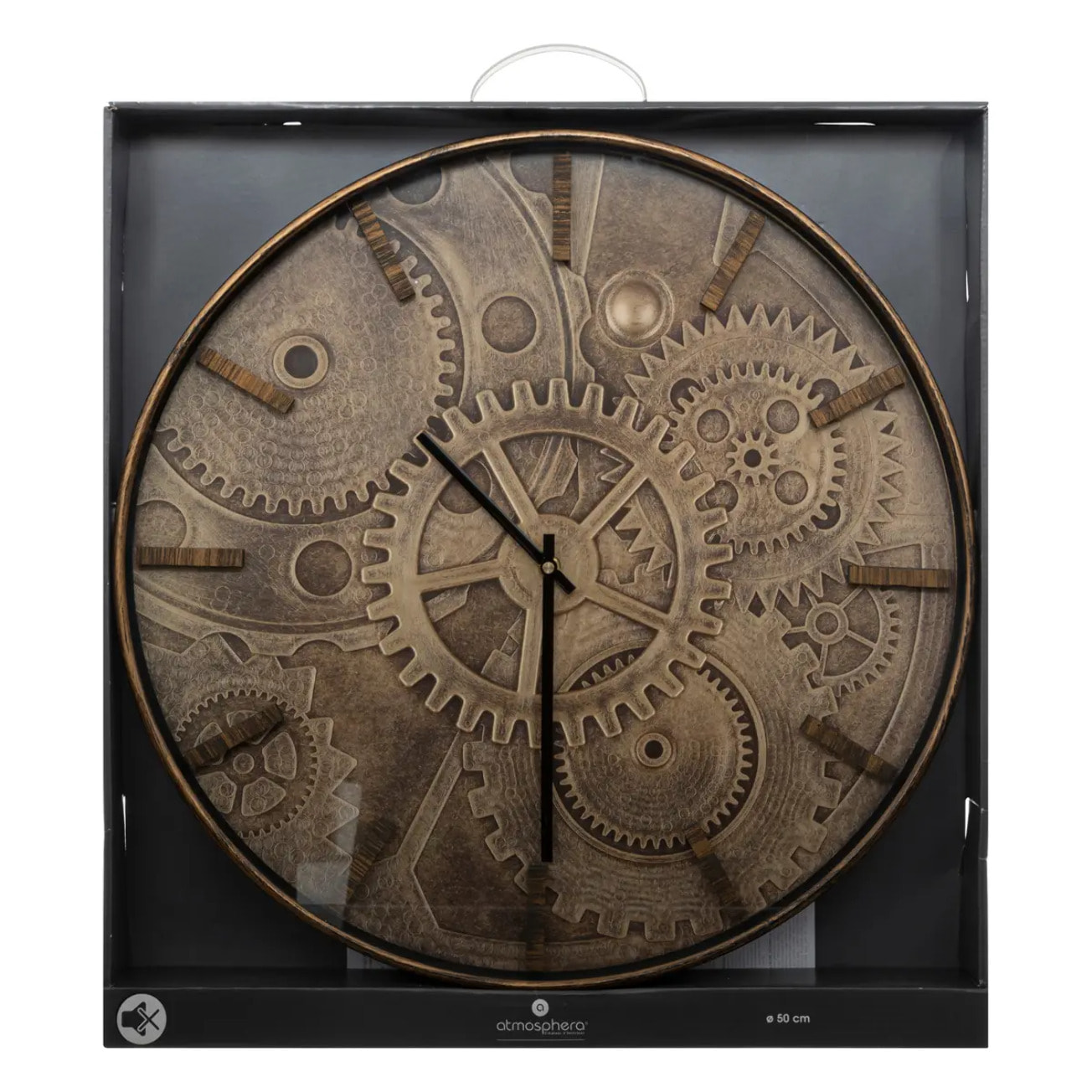 Horloge "Deyan" en verre D50cm