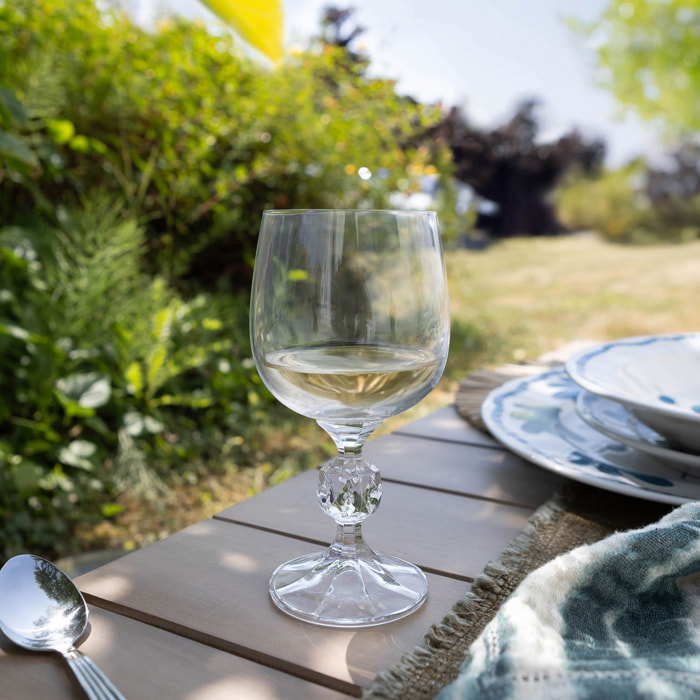 Lot de 3 verres à pied en cristallin 19cl MATIGNON