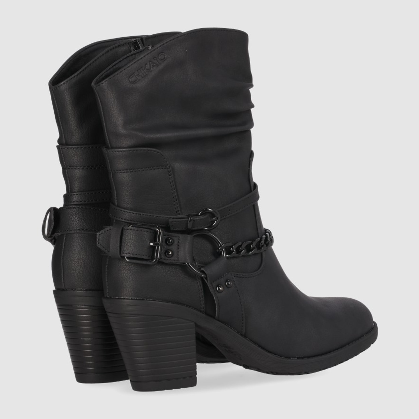 Botines - Negro - Tacón: 7 cm