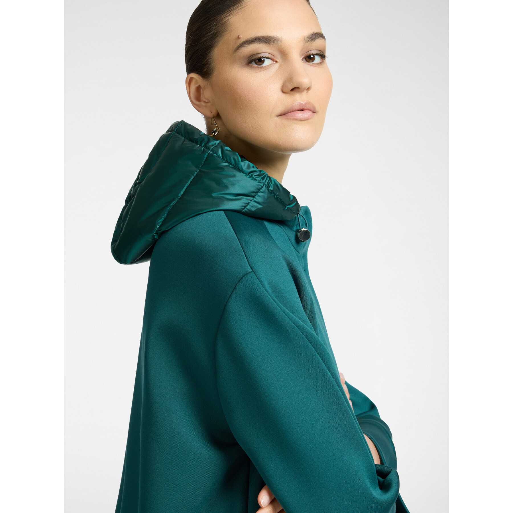 Elena Mirò - Chaquetón de tejido scuba - Verde