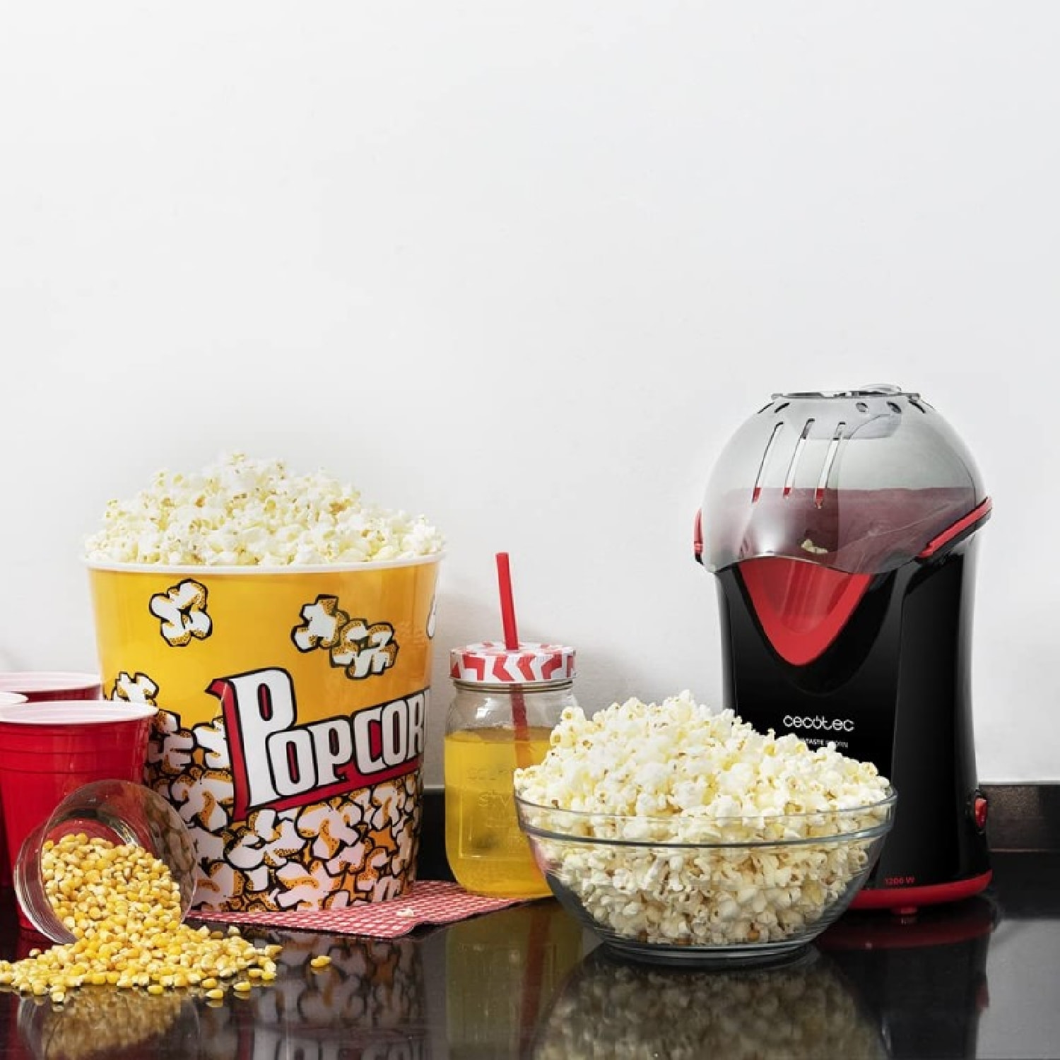 Cecotec Macchina per Popcorn Elettrica Fun&Taste P'Corn, 1200 W, Convezione, Pop