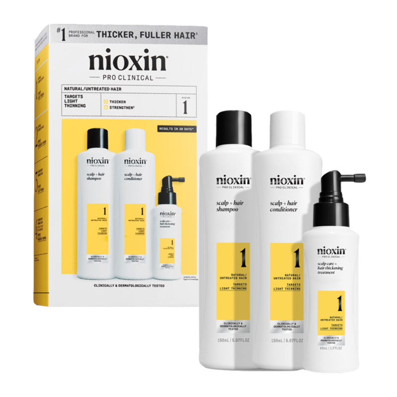 NIOXIN System Kit 1 Capelli Naturali Con Assottigliamento Lieve Small