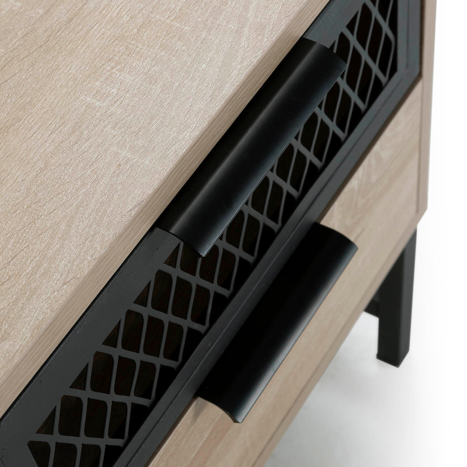 Mesita de noche Hera 1 puerta 1 cajón color madera