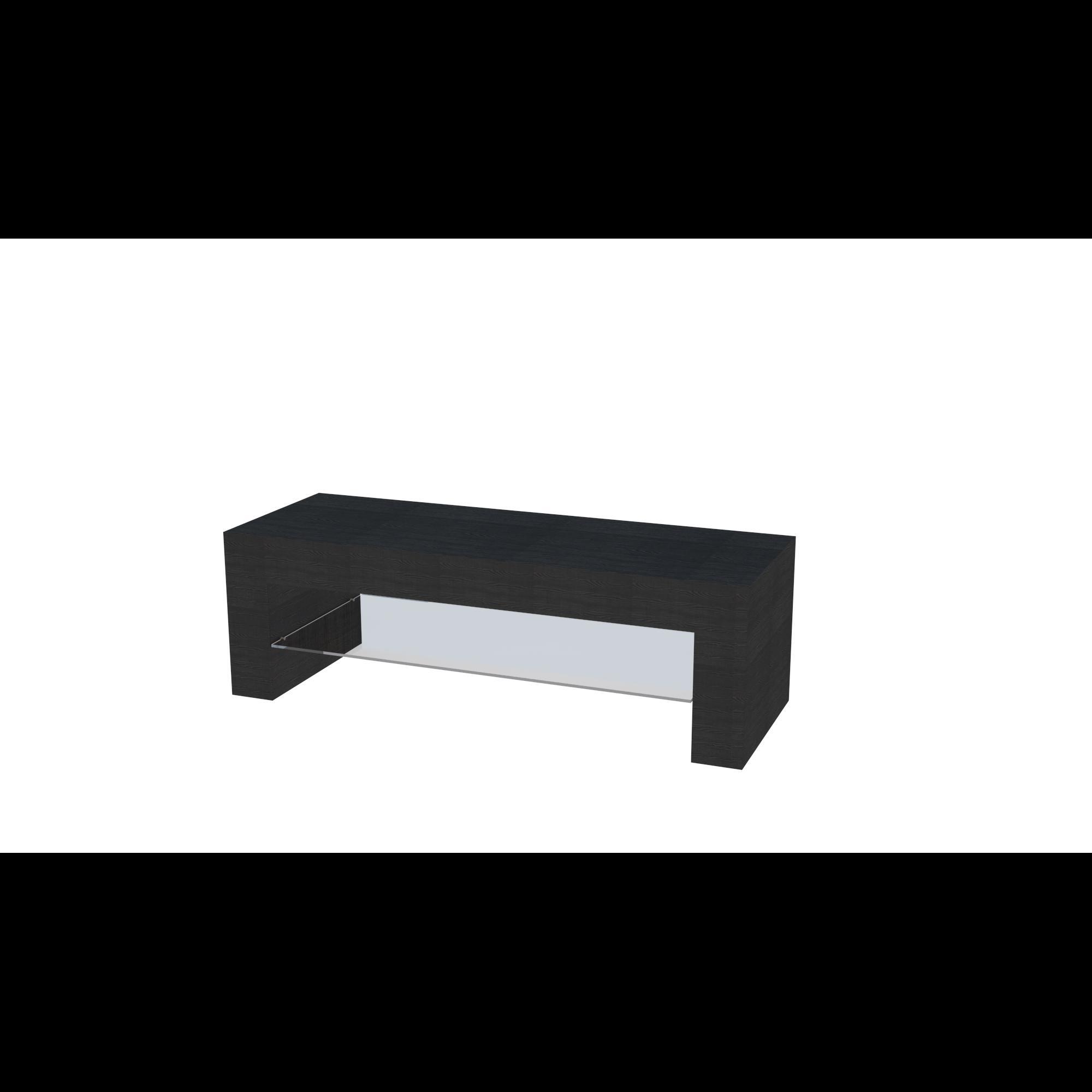 Mobile TV Salotto Soggiorno Ripiano In Vetro Base Televisione Design Arredamento Casa Moderno Ed Elegante Lujan 112 x 40 x 36 cm nero frassino