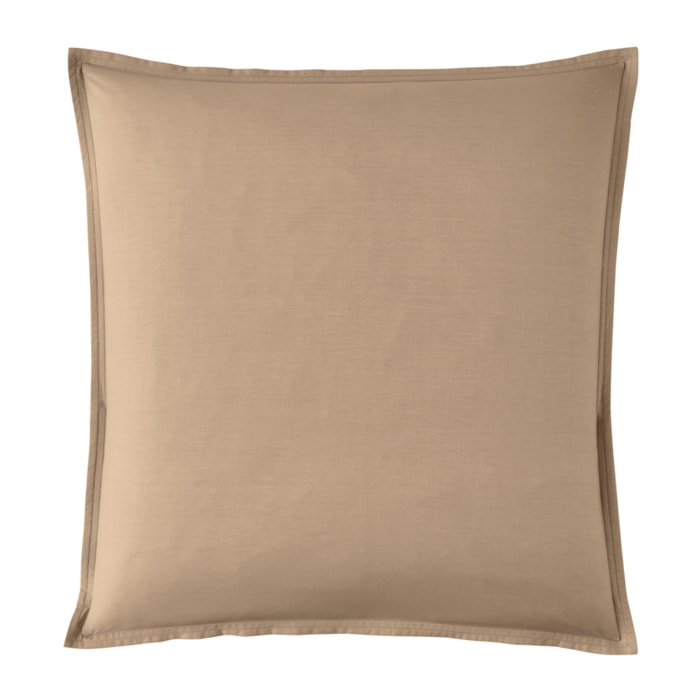 Taie d'oreiller unie en percale de coton, PREMIÈRE, Dune